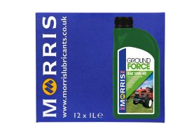 Box of 12 x 1 Litres Morris Ground Force 10W-40 Horticultural Engine Oil
