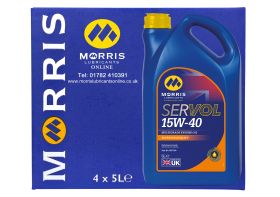 Box of 4 x 5 Litres Morris Servol 15W-40