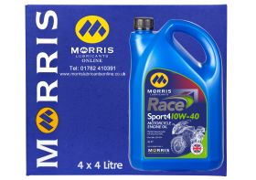 Box of 4 x 5 Litres Morris Race Sport 4 10W-40