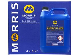 Box of 4 x 5 Litres Morris Supercut 4000 Semi-Synthetic Micro Emulsion Water Soluble Coolant