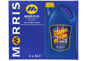 Box of 4 x 5 Litres Morris Golden Film 10W-40 Classic Motor Oil