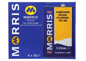 Box of 4 x 5 Litres Morris Compound Steam Cylinder Oil 460