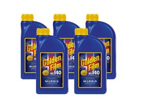 Bundle of 5 x 1 litre pack of Morris Golden Film AG 140 gear oil