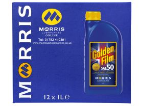 Box of 12 x 1 Litres Morris Golden Film SAE 50 Classic Motor Oil