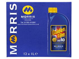 Box of 12 x 1 Litres Morris Golden Film SAE 40 Classic Motor Oil