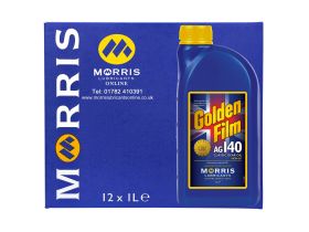 Box of 12 x 1 litre pack of Morris Golden Film AG 140 gear oil