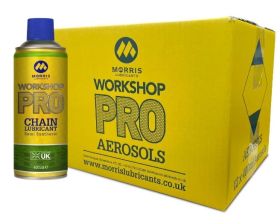 Box of 12 x 400ML Morris Workshop Pro Semi-synthetic Chain Lubricant