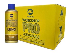 Box of 12 x 400ML Morris Workshop Pro Fully Synthetic Chain Lubricant