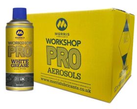 Box of 12 x 400ml Morris Workshop Pro White Spray Grease