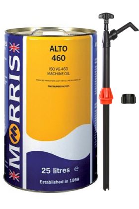 25 Litre drum of Alto 460 Machine Oill & Pump