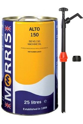 25 Litres Morris Alto 150 Machine Oil & Pump