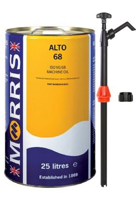 25 Litres Morris Alto 68 Machine Oil & Pump