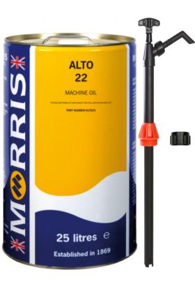 25 Litres Morris Alto 22 Machine Oil & Pump