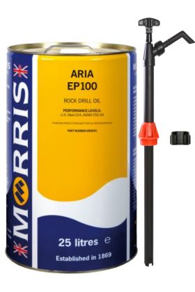 25 Litres Morris 
Aria EP100 Rock Drill Oil & Pump