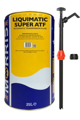 25 Litres Morris Liquimatic Super ATF Transmission Fluid & Pump