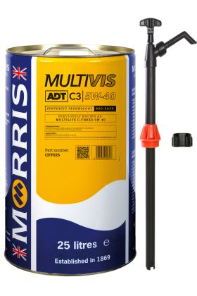 25 Litres Morris Morris Multivis ADT C3 5W-40 & Pump