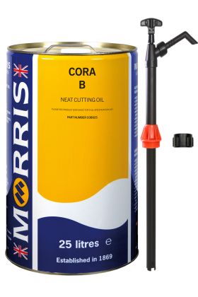 25 Litres Morris Cora B Neat Cutting Oil & Pump