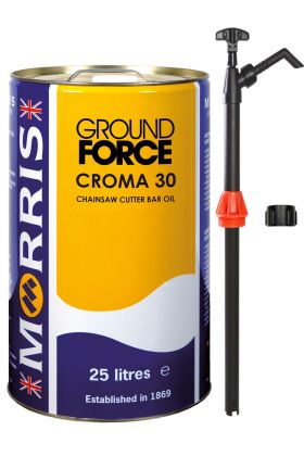 25 Litres Morris Groundforce Croma 30 Chain Saw Oil & Pump