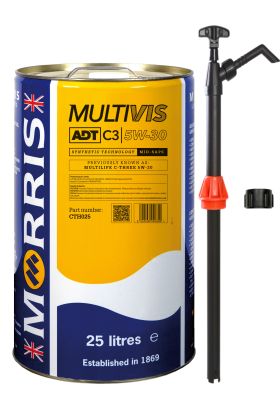 25 Litres Morris Multivis ADT C3 5W-30 & Pump