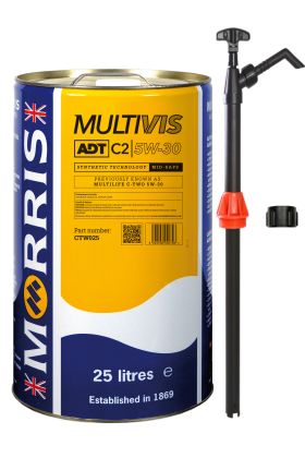 25 Litres Morris Multivis ADT C2 5W-30 & Pump