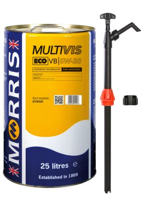 25 Litres Morris Multivis ECO VB 0W-20 & Pump