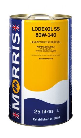 25 litre drum of Morris Lodexol SS 80W-140 gear oil